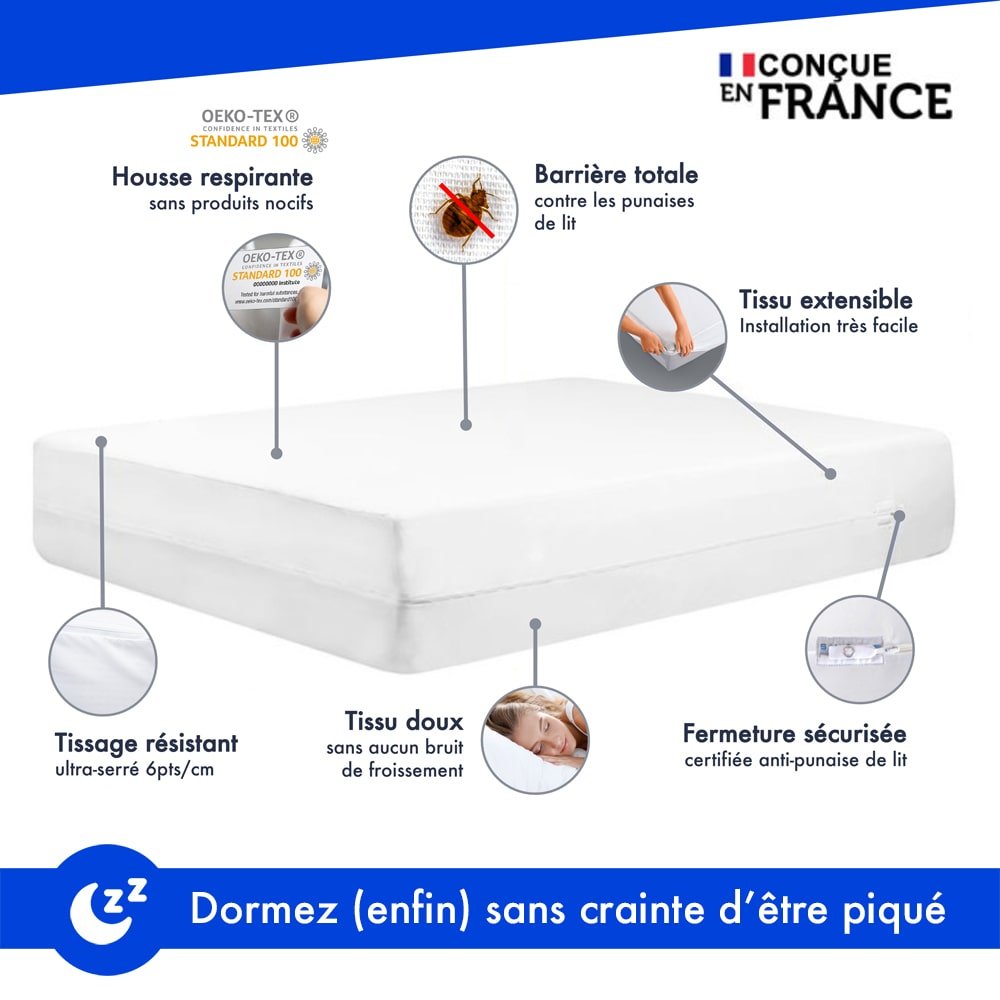housse matelas anti punaise de lit sanisom
