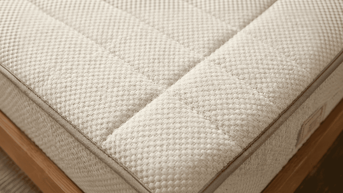 Coutures et surface matelassée d'un matelas, zones de cachette des punaises de lit